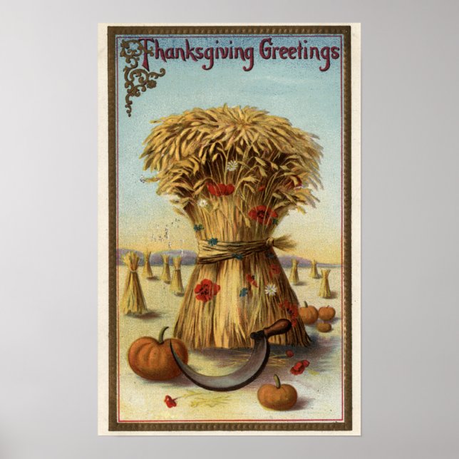 Bushel von Hay and Scythe Poster (Vorne)