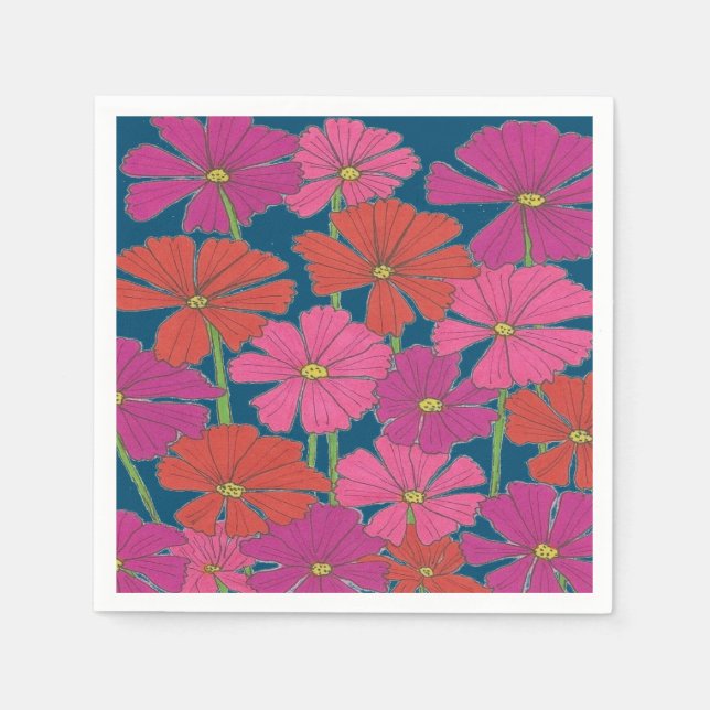 Bushel von hellen Kosmos Serviette (Vorderseite)