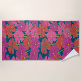 Bushel von hellen Kosmos Strandtuch