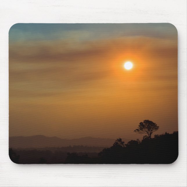 Bushfire-Sonnenuntergang Mousepad (Vorne)