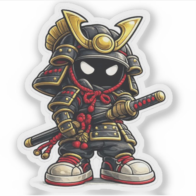 Bushi Do Maskottchen-Aufkleber Aufkleber (Vorderseite)