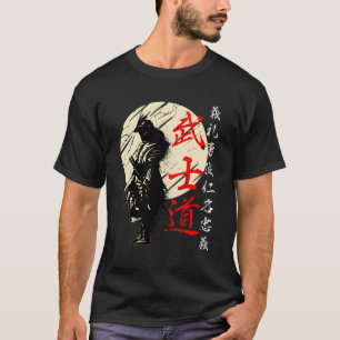 Bushido Code Samurai Japanisches Krieger-Kanji T-Shirt