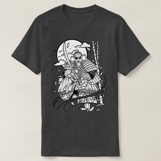 Bushido Code Samurai Katana Premium T - Shirt Copy (Design vorne)