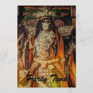 bushido japanischer Samurairüstungs-Samuraischädel Einladung