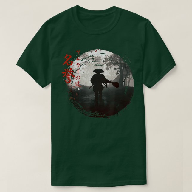 Bushido Oni Warrior Ästhetische japanische Ghost S T-Shirt (Design vorne)