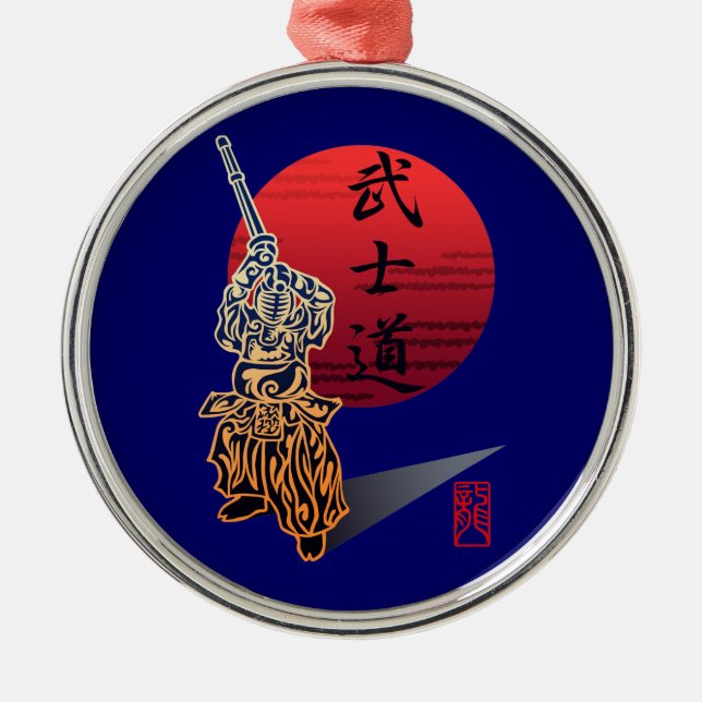 Bushido Silbernes Ornament (Vorne)