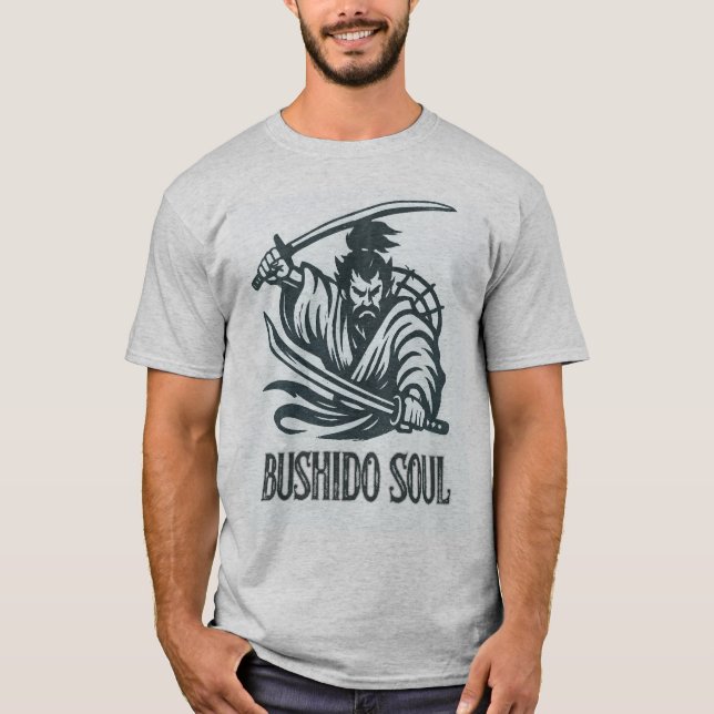 Bushido Soul - Samurai Spirit Warrior T - Shirt | (Vorderseite)