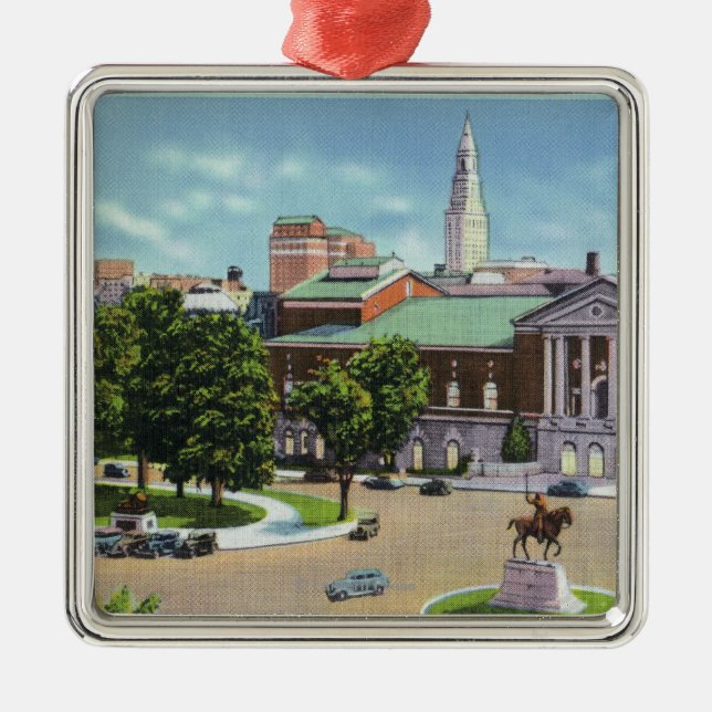 Bushnell Denkmal, Lafayette-Statue Ornament Aus Metall (Vorne)