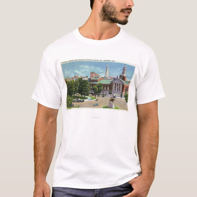 Bushnell Denkmal, Lafayette-Statue T-Shirt (Vorderseite)