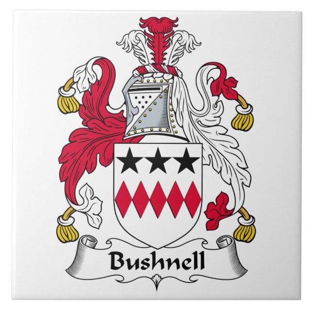 Bushnell Familienwappen Fliese (Vorderseite)