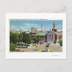 Bushnell Memorial, Lafayette Statue Postkarte
