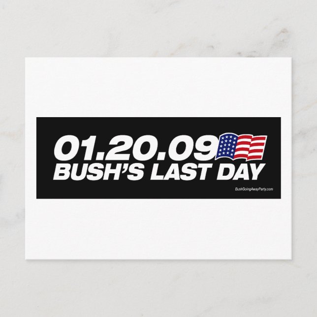 Bushs Postkarte am letzten Tag (Vorderseite)