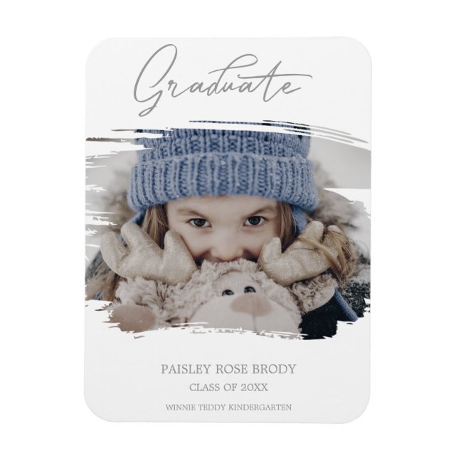 Bushstroke Niedlich Calligraphy Abschluss Pre K Fo Magnet (Vertikal)