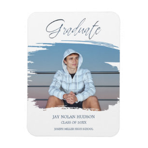 Bushstroke Whimsical Typografy Graduate School Magnet