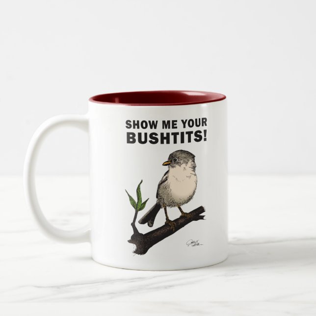 Bushtit Zweifarbige Tasse (Links)