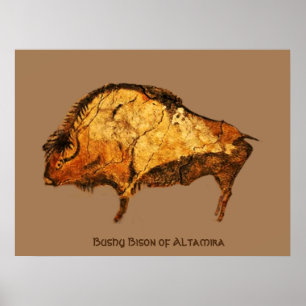 Bushy Bison von Altamira Poster