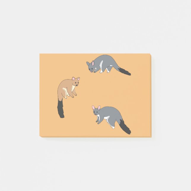 Bushy Tail Possums Post-it Klebezettel (Vorderseite)