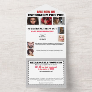 Business 13 Foto Werbegutschein grau All In One Einladung