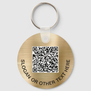 Business 2 QR-Codes Werbegold Schlüsselanhänger