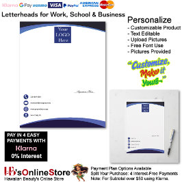 Business 3 Shaded Blue Logo Company Name Signature Briefbogen