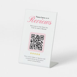 Business 5 Star Review QR Code Business Tabletop Sockelschild