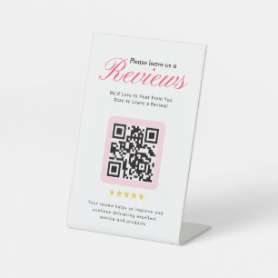 Business 5-Sterne-Bewertungs-QR-Code Business-Tisc Sockelschild