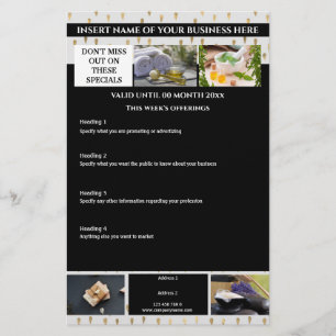 Business 6 Foto   Gold weiße Marketing-Broschüre Flyer