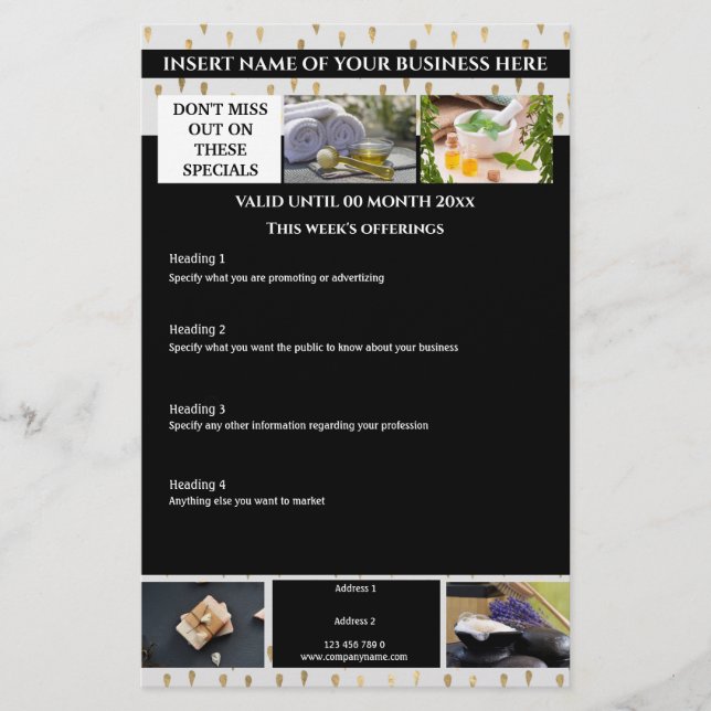 Business 6 Foto | Gold White Marketing Broschüren (Vorne)