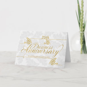 Business Anniversary Custom Year Elegante Glückwün Karte