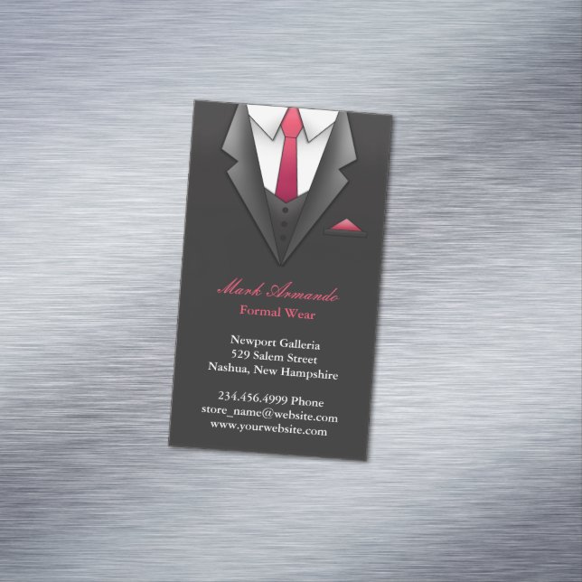 Business-Anzug Magnetische Visitenkarte (Beispiel)