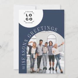 Business Arch Foto blaues Logo Weihnachtsfeiertag Feiertagskarte