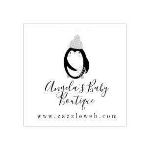 Business Baby Boutique Kleidung Pinguin Logo Gummistempel