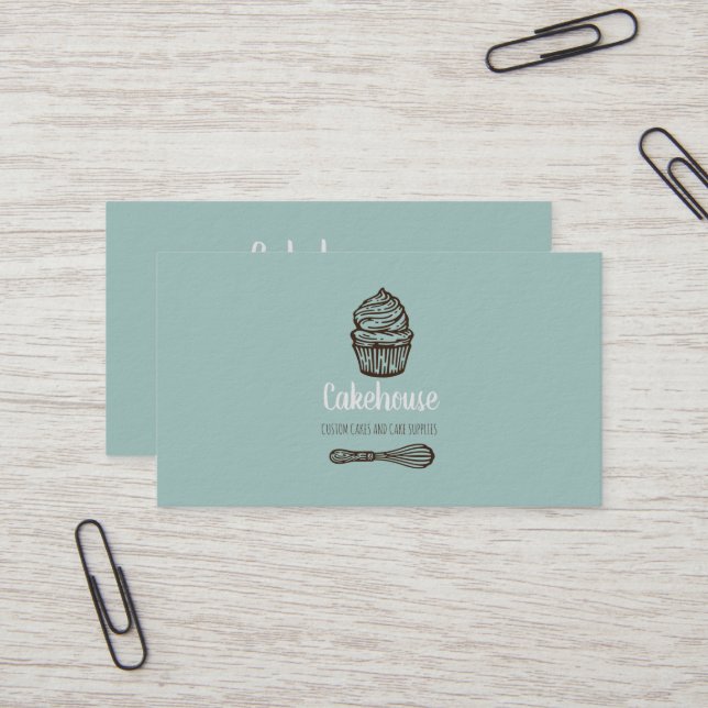 Business Bakery Business Card Visitenkarte (Vorderseite/Rückseite Beispiel)