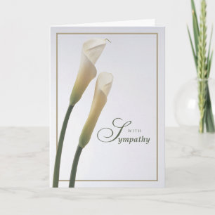 Business Beileid Calla Lily Blume Karte