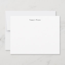 Business Beruflich Elegante einfache Note Card Mitteilungskarte