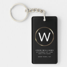 Business Beruflicher Minimalistischer Monogramm-Sc Schlüsselanhänger