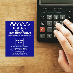 Business Black Friday Sale auf blauem Flyer