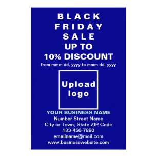 Business Black Friday Sale auf blauem Foto