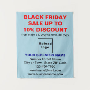 Business Black Friday Sale auf Light Blue Tapestes Wandteppich