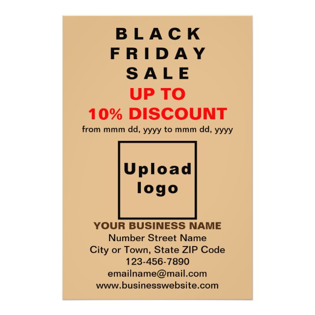 Business Black Friday Sale auf Light Brown Fotodruck (Vorne)