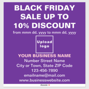 Business Black Friday Sale auf Lila Vinyl Sticker