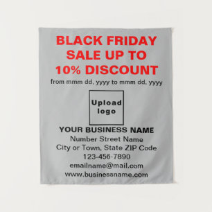 Business Black Friday Sale on Gray Tapestry Wandteppich