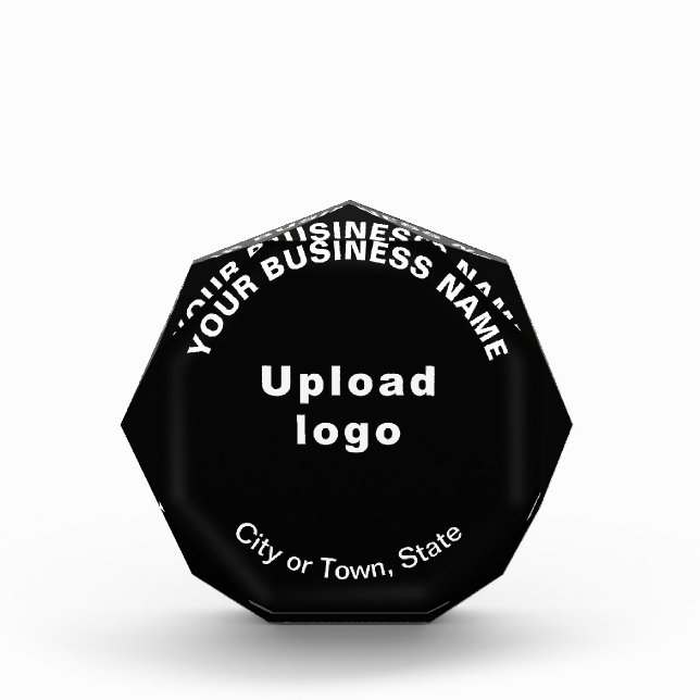 Business Black Octagon Form Foto Block (Vorderseite)