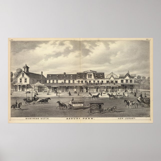 Business Block, Asbury Park, New Jersey Poster (Vorne)