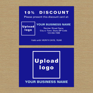 Business Blue Discount Card Rabattkarte