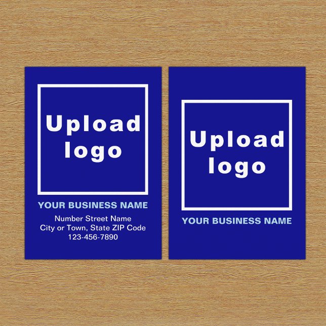 Business Blue Enclosure Card Begleitkarte (Build brand name awareness. Your business brand on blue enclosure card.)