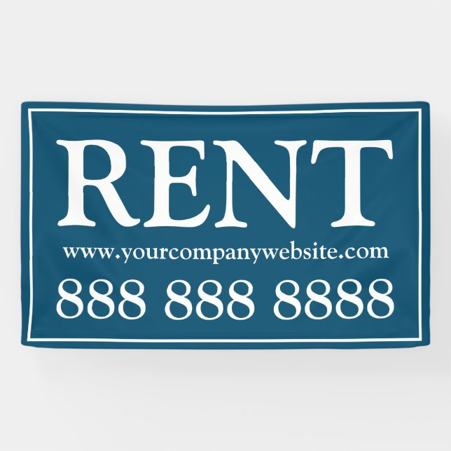 Business Blue Rent Website Telefon Banner (Horizontal)