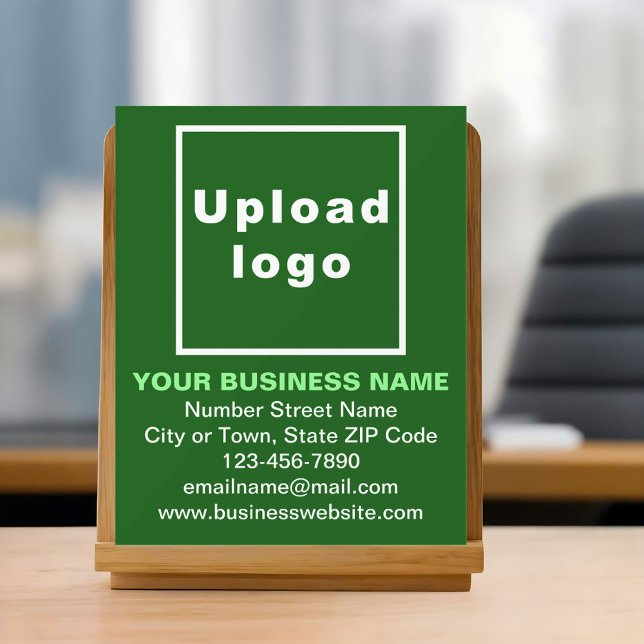 Business Brand on Green Acrylic Sign Acrylschild (Green acrylic sign with your business brand)