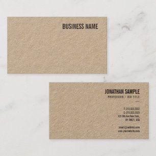 Business Brown Kraft Paper Elegante Moderne Vorlag Visitenkarte