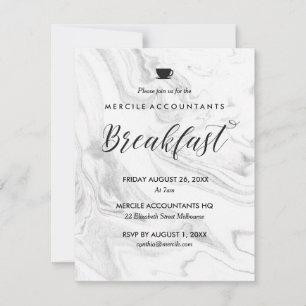 Business Business Business Breakfast für Unternehm Einladung